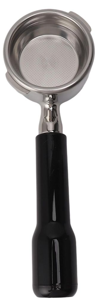 58 mm Siebträger, bodenlos, Edelstahl, 2 Ohren, bequemer Griff, Kaffeemaschinenzubehör für GAGGIA BABY EVOL UTION, Schwarz