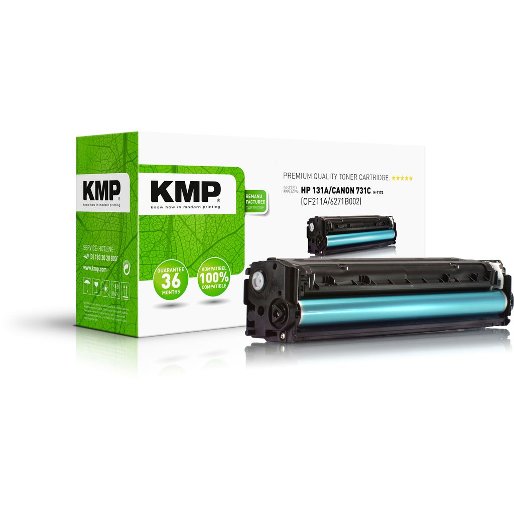 KMP Toner HP CF211A cyan 1800 S. H-T172 remanufactured