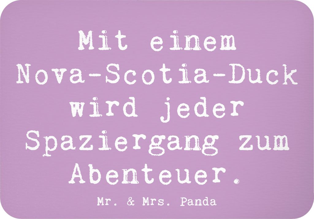 Mr. & Mrs. Panda Kühlschrankmagnet Spruch Nova Scotia Duck Abenteuer - Lavendeltraum - Geschenk, intelligenter Hund, Hunderassen, Beschreibung, b...