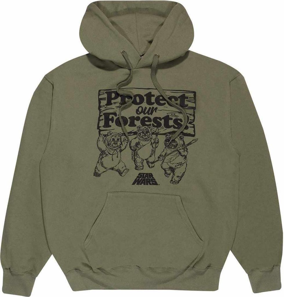Star Wars - "Protect Our Forests" Kapuzenpullover für Herren/Damen Uni HE1538 (S) (Olivgrün)