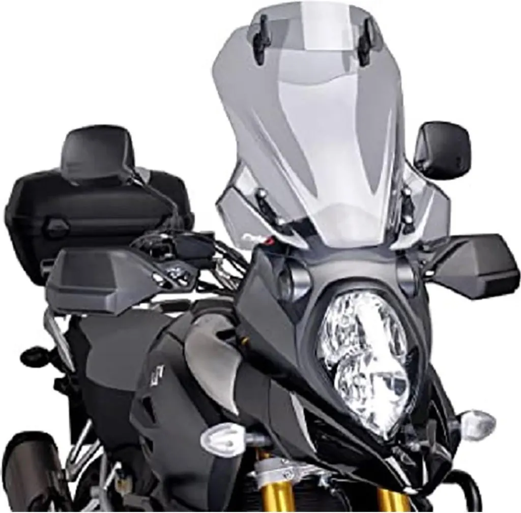 Bulle Touring PUIG 7230H Fumée avec Visière pour SUZUKI DL1000 V-STROM