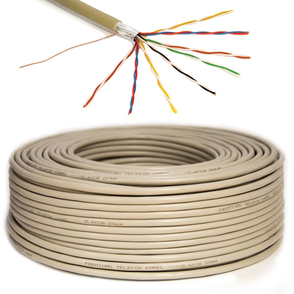 PremiumX 100m Telefonkabel 8x2x0,6mm J-Y(ST)Y Produktbild 
