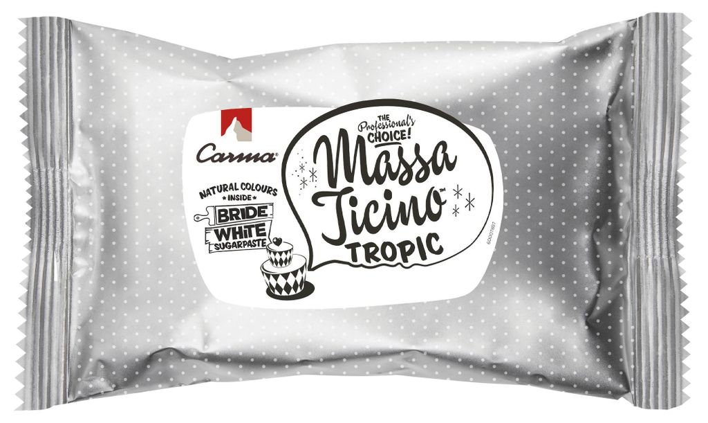 Massa Ticino, Tropica - Rollfondant 1kg - Bride White Produktbild 