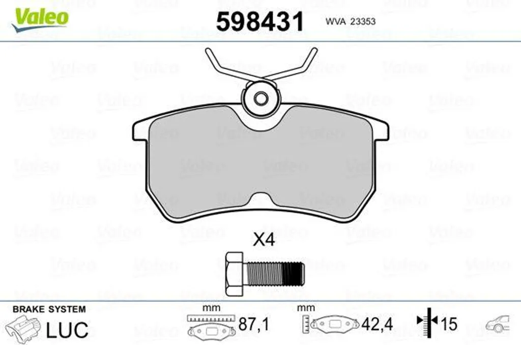 Plaquettes de frein Valeo OE 1075565 : Performance et Silence pour Focus