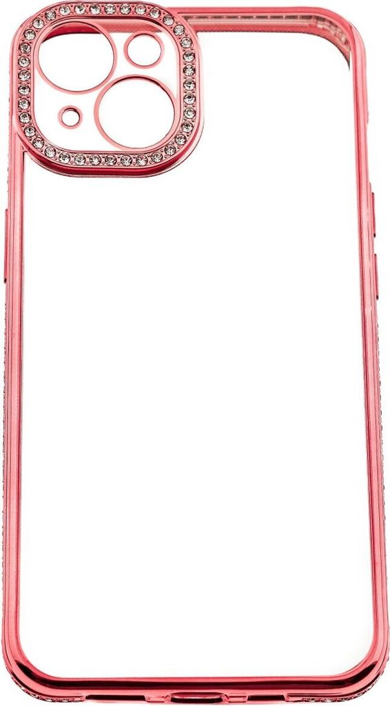 Diamond Hülle elegante Smartphonehülle transparenter Hintergrund kompatibel mit iPhone 14 Plus Pink
