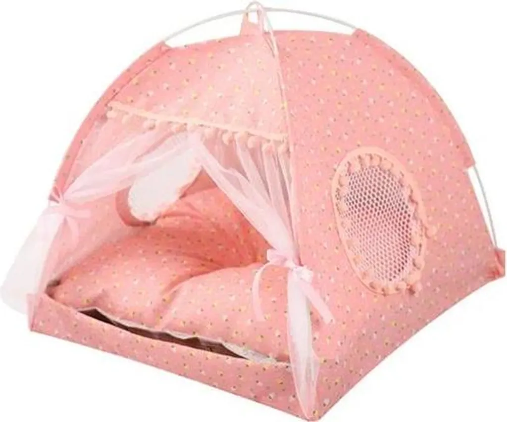 Tente pour animaux anti-humidité portable fraise orange étanche S chat
