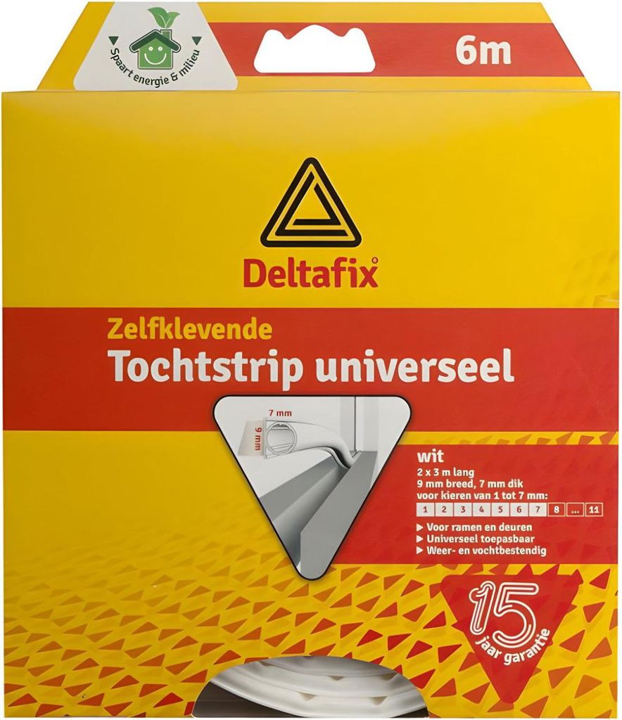 Drainagestreifen univ 9x7mm weiß 6m - Deltafix