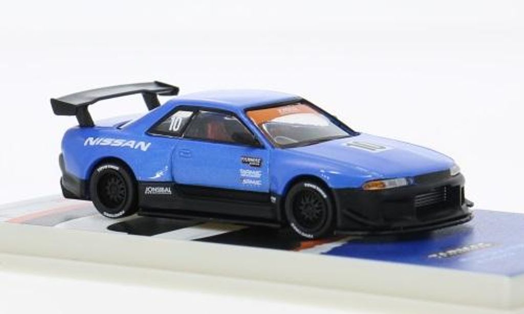 Tarmac Works T64G-061-10TH - 1/64 - Nissan Skyline (R32) (Tarmac Works 10th Anniversary), blau/schwarz - Neu