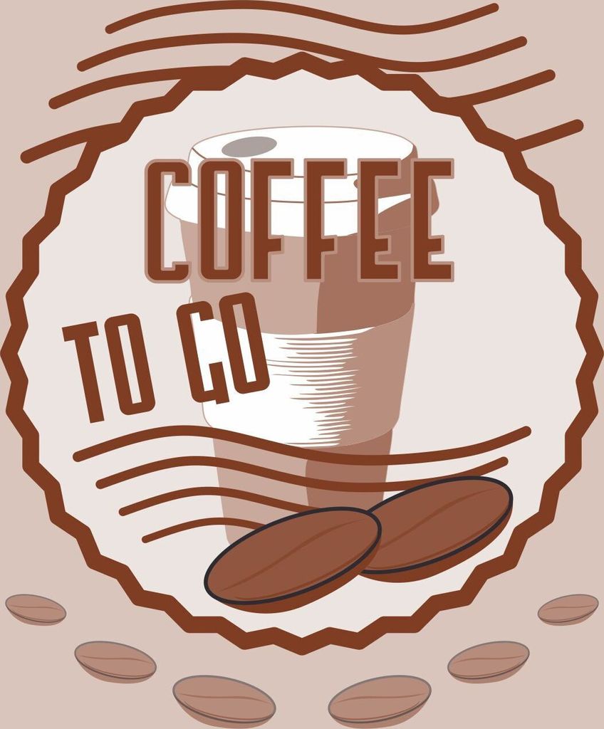 Verkaufsschild Schild Coffee to go Hochkant A6 (105x148mm)