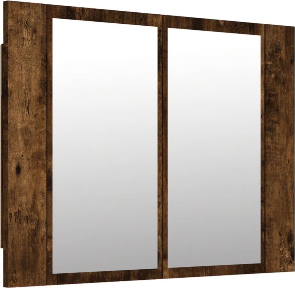 vidaXL LED-Spiegelschrank Räuchereiche 60x12x45 cm Produktbild 