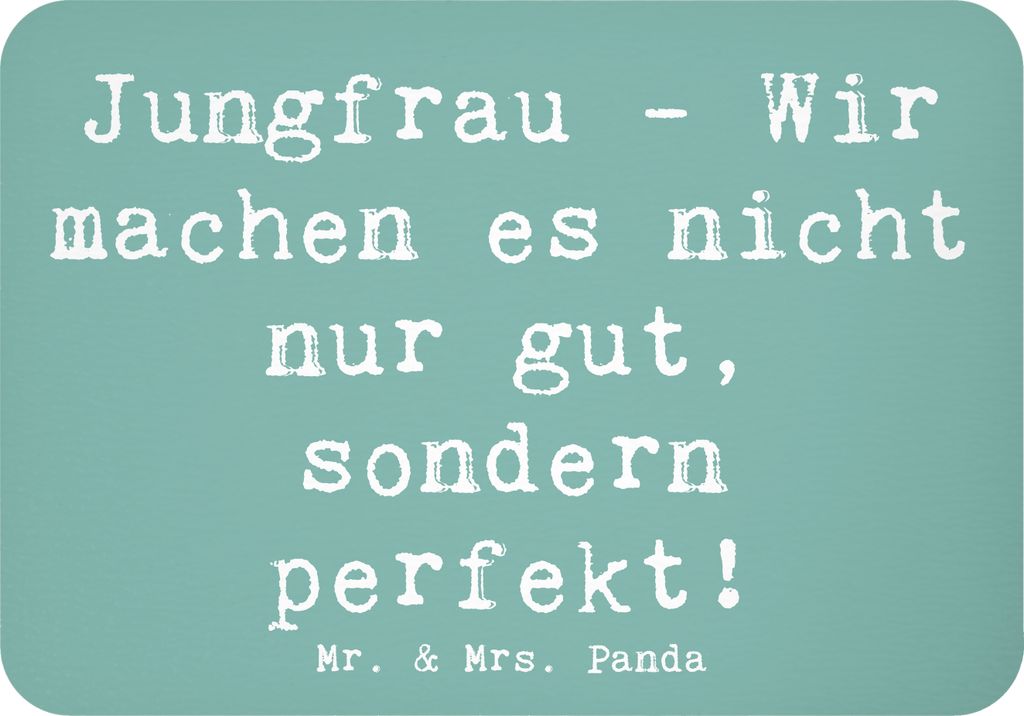 Mr. & Mrs. Panda magnet Spruch Jungfrau Perfektion - Meeresbrise - Geschenk, zettelhalter, whiteboardmagnet, Kühlschrankmagnet, Geschenke Sternzei...