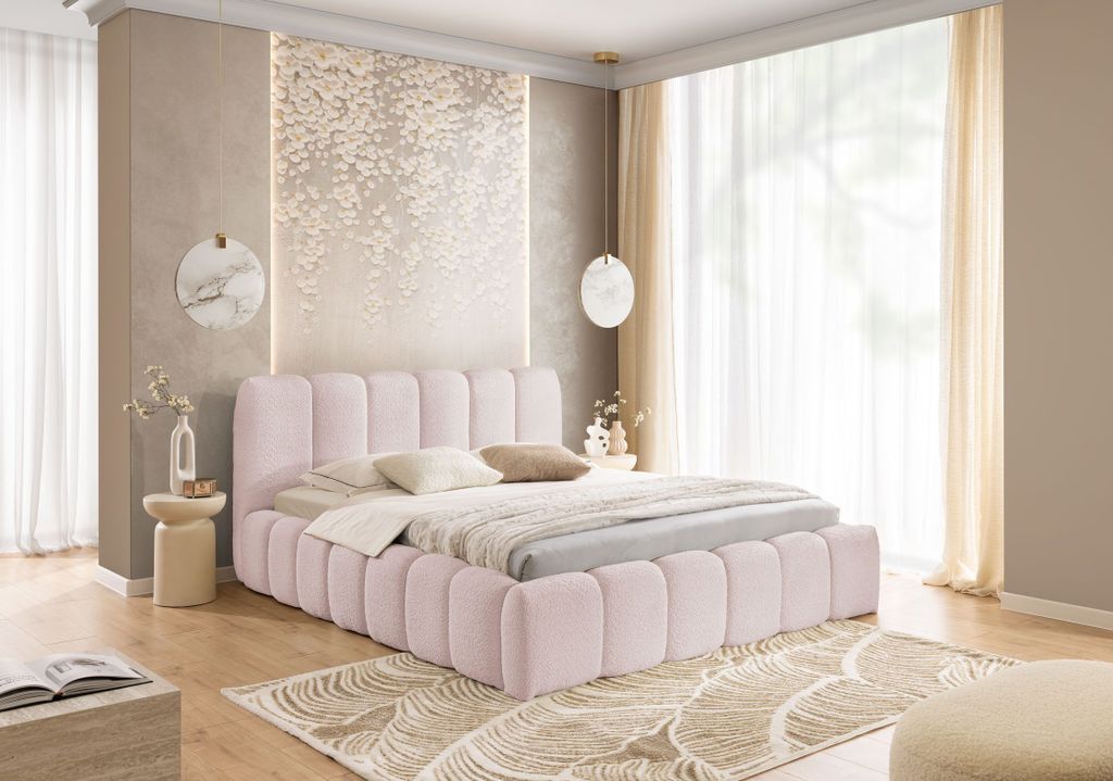 YOURHOUSE24 Polsterbett Micandi Doppelbett Bettgestell mit Metallrahmen (Farbe: Catch me 21, Größe: 120x200 cm)
