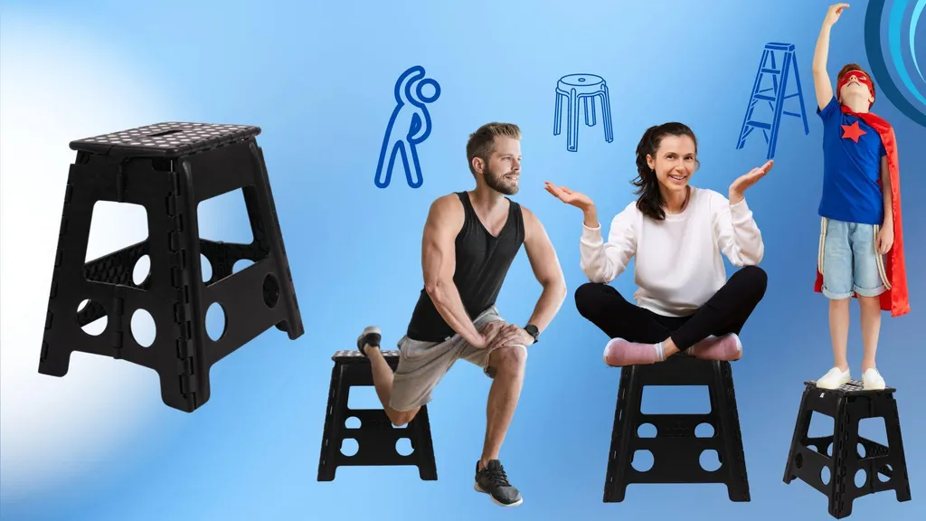 Chaise pliante d'appoint compacte avec pieds antidérapants de 39 cm - 9
