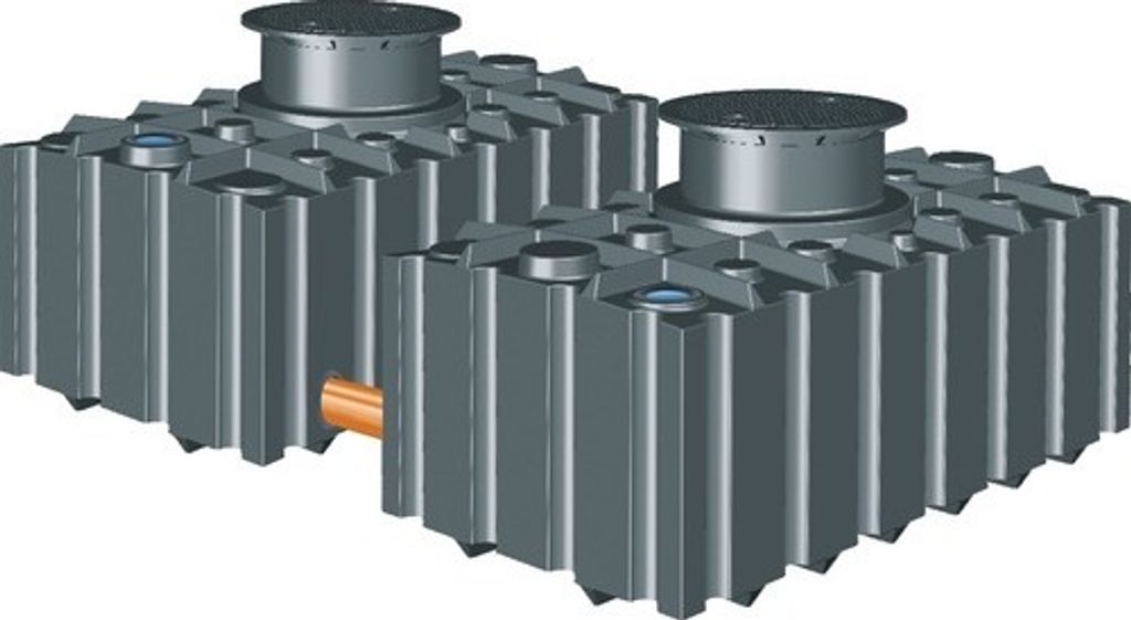 Regenwasser-Flachtank 4.000 Liter GFT 2.0-2 inkl. Zulaufberuhiger