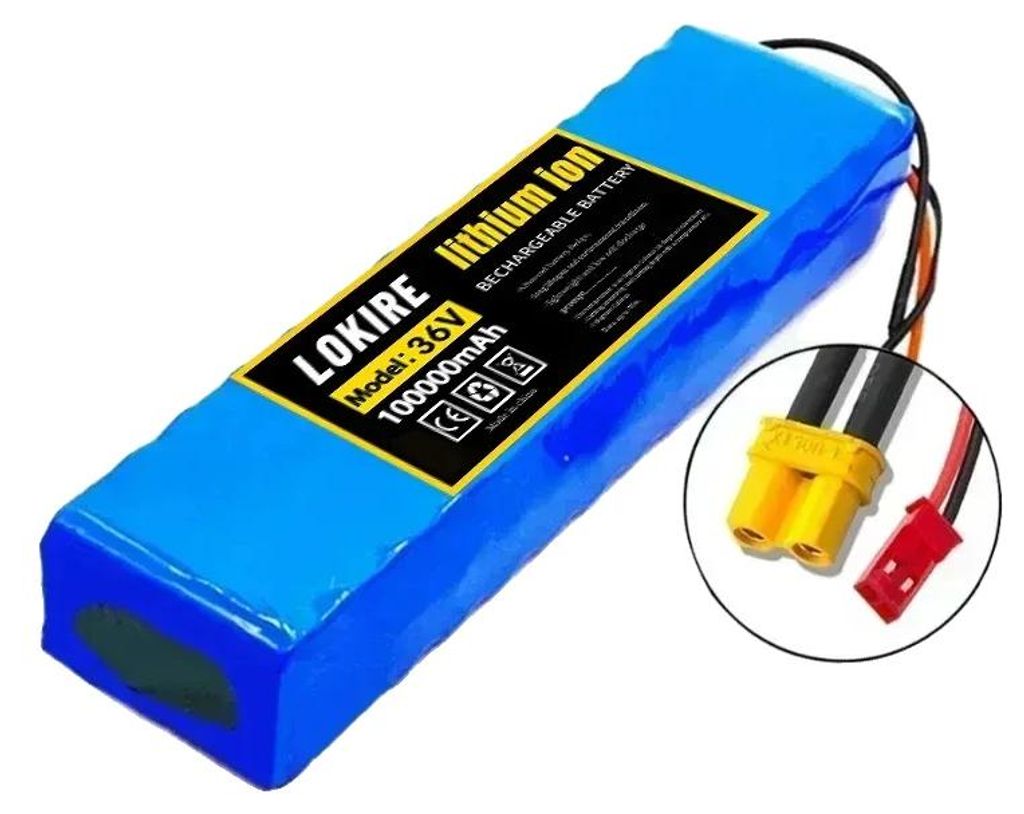 Batterie pour vélo électrique, 36V, capacité de 100Ah, Image du produit 
