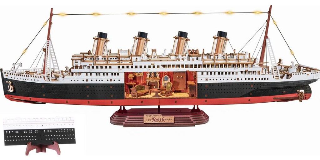 Robotime Rolife 3D-Holzpuzzle Reiseschiff mit Produktbild 