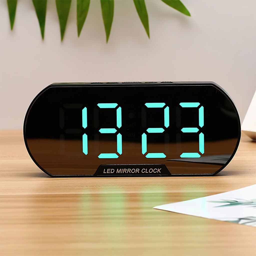 Kreative LED Spiegel Digital Wecker Elektronische Uhr Studenten Elektronische Uhr Thermometer Bett Kopf Uhr Geschenke