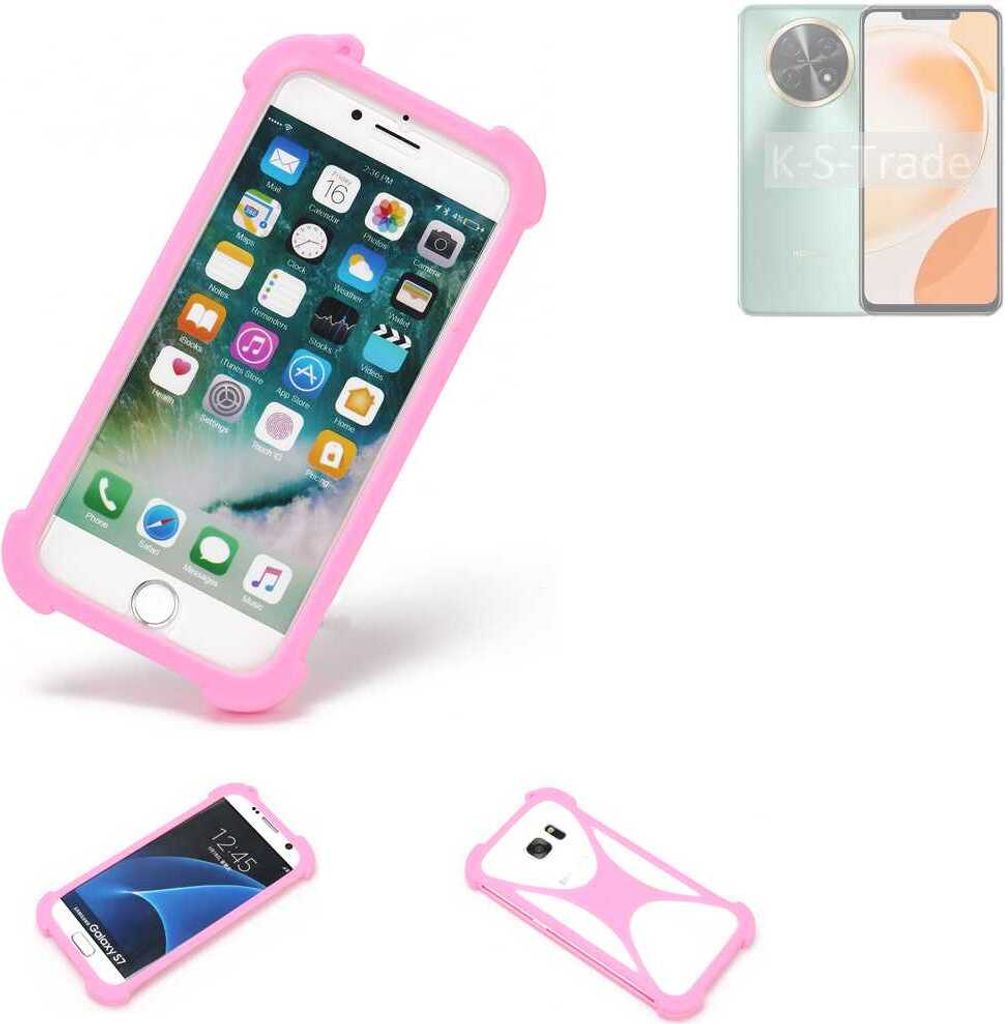 K-S-Trade Handy Hülle kompatibel mit Huawei Enjoy 60X Schutz Hülle Bumper Silikon Schutz Hülle Cover Case Silikoncase Silikonbumper TPU Softcase