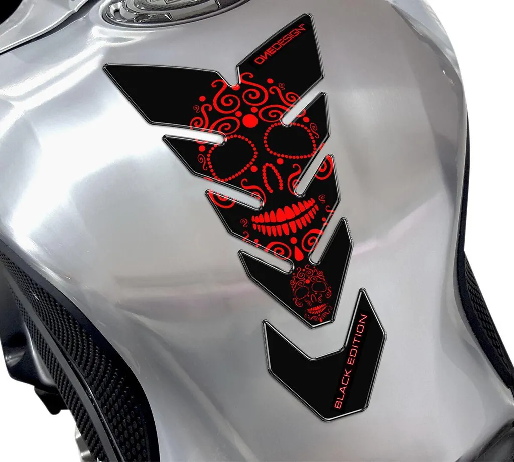 Protège Réservoir Tankpad Black Edition Red avec Finition Gel 3D Relief