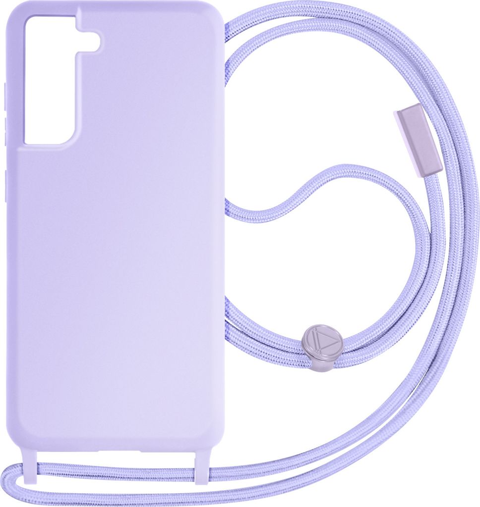 Avizar, Kettenhülle für Samsung Galaxy S21 FE 80cm Kette, Lavendel