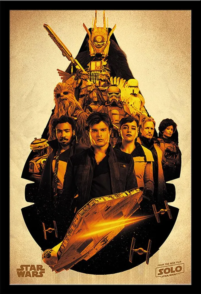 Poster Star Wars Solo avec Cadre Amovible Noir : Fini les Affiches Abîmées