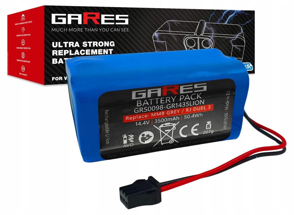 Gares Akumulator do Setti RV500 14,4V | 14,4V 3,5 Ah Li-Ion Zdjęcie produktu 