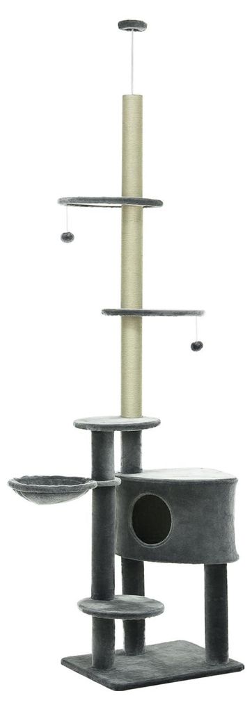 PawHut Tiragraffi con colonne in sisal Tiragraffi per gatti Immagine del prodotto 