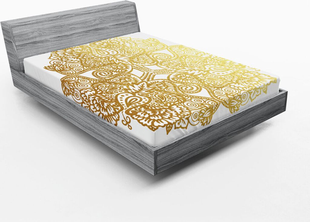 ABAKUHAUS Tovaglia Rettangolare In Raso Di Seta, Motivo Mandala Viola Boho, 140x200 Cm