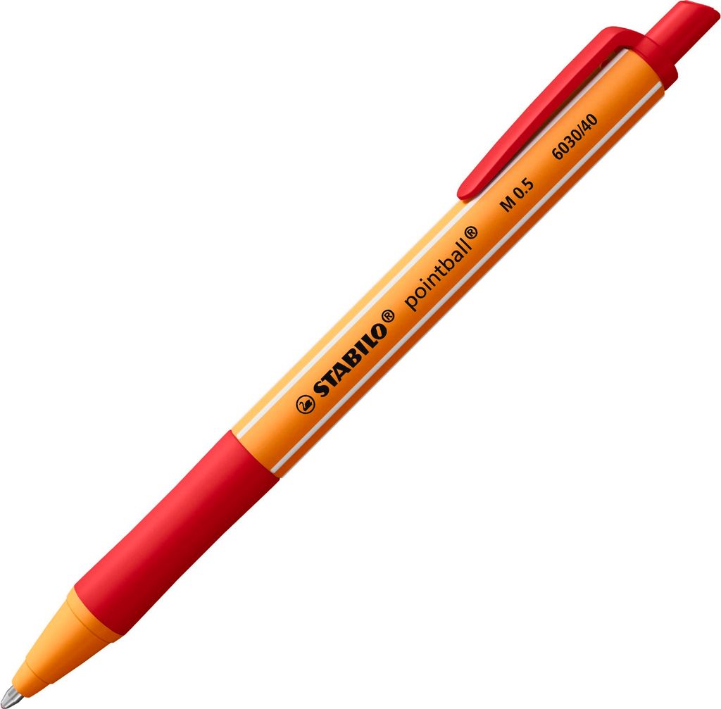 Zatahovací biro - STABILO pointball - balení 3 ks - modré, Obrázek produktu 