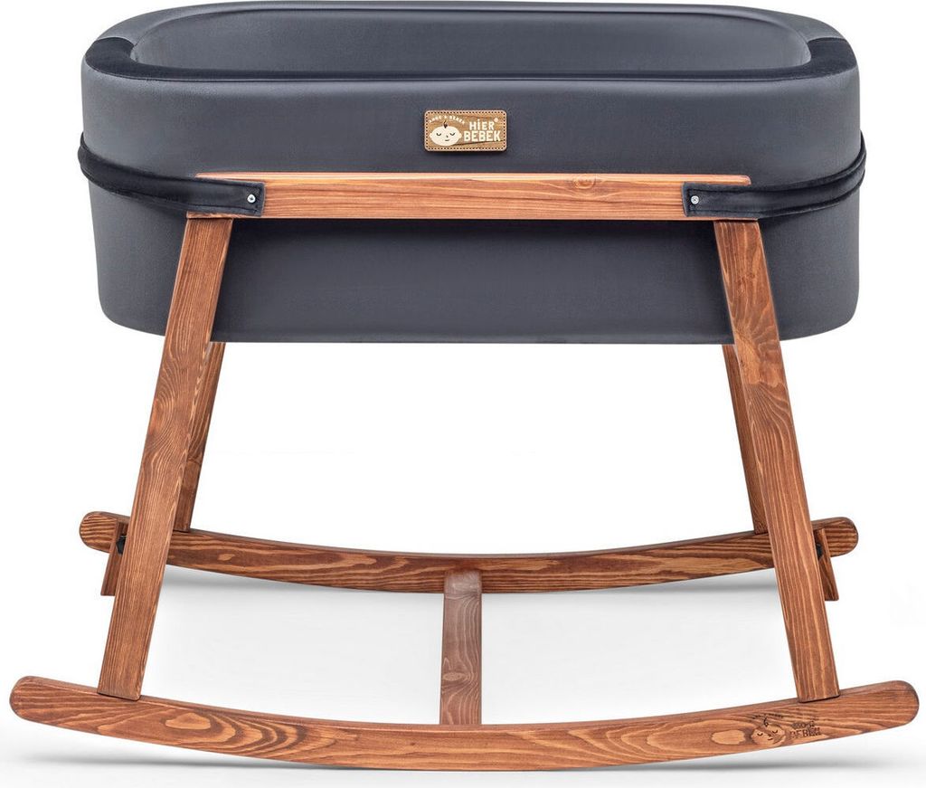 Skye Decor, Hier- Hier HDS, Schwarz,Eiche, Wiegen, 70x46x72 cm, Rahmen: 100% Kiefernholz