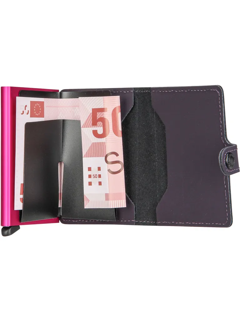 Miniwallet Secrid Matte Violet 10 cm - Protection RFID et Cuir Véritable - 9