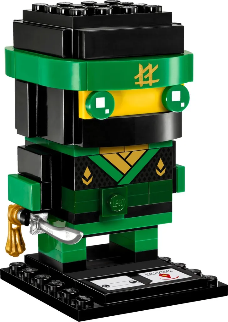 Tête de brique Ninjago Lloyd - Accessoire de bureau et rangement LEGO vert - 2