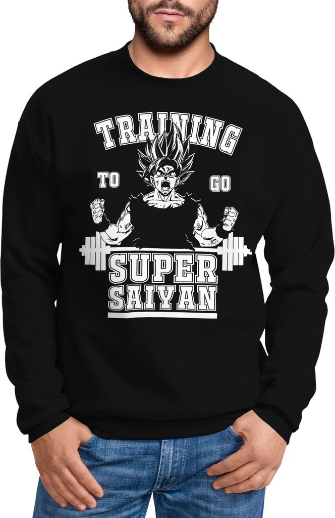Sweatshirt Herren Super Saiyan V2 Rundhals-Pullover Moonworks schwarz L