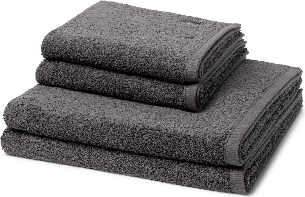 Ross Vita 2 X Handtuch 2 X Duschtuch im Set Walkfrottee aus Baumwolle 520 g/m², Flauschig weich saugstark und pflegeleicht, Gewebte Bordüre mit L...