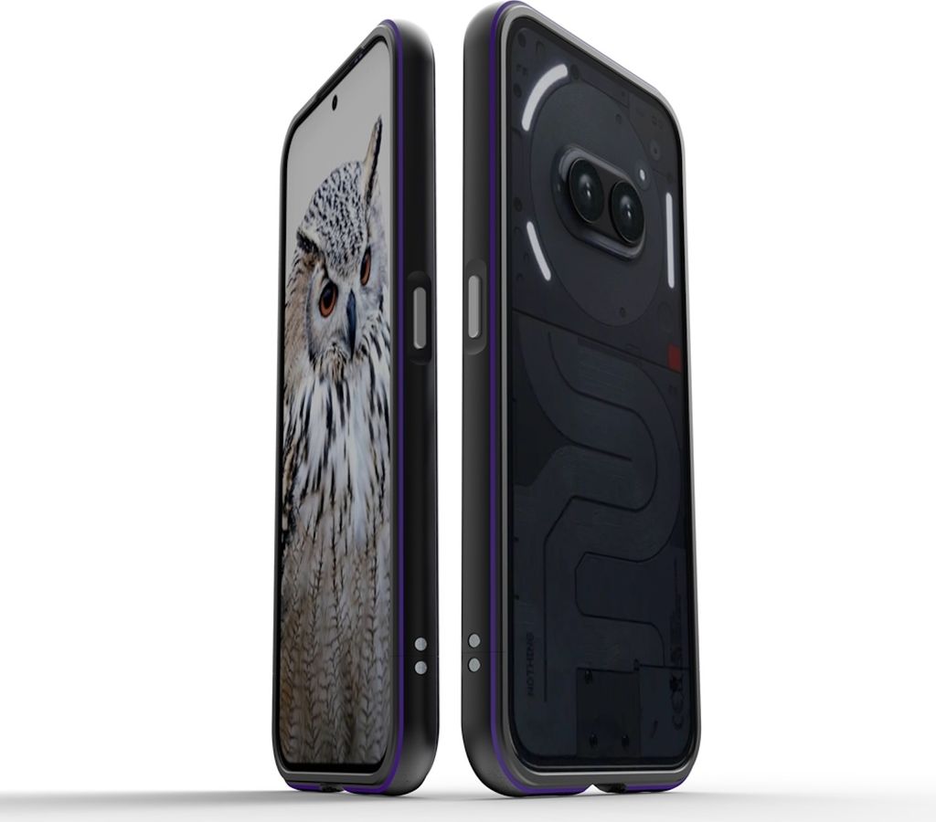 Für Nothing Phone 2a / Plus Aurora Series Metall Rahmen Hülle Schwarz / Lila