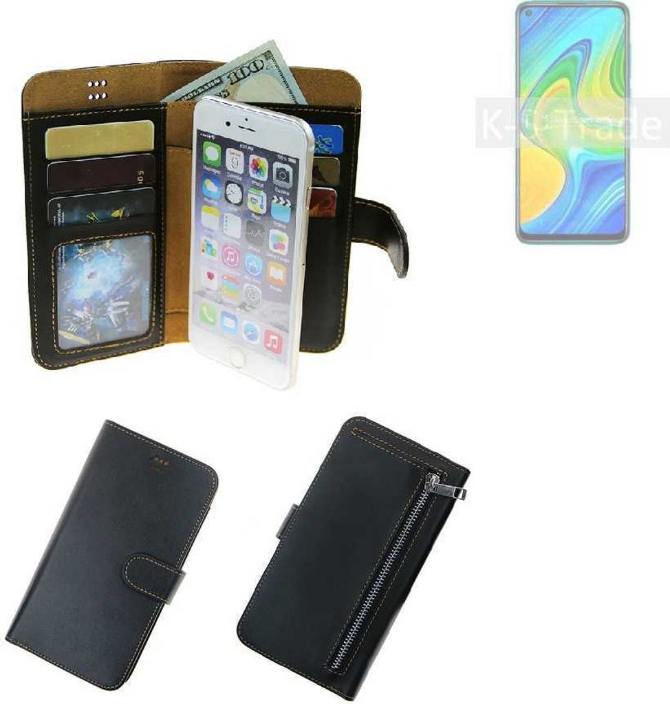 K-S-Trade Schutz Hülle kompatibel mit Xiaomi Redmi 10X 4G Klapphülle Case Phone cover Slim Handytasche Handy Hülle schwarz aus Kunstleder (1 Stk)