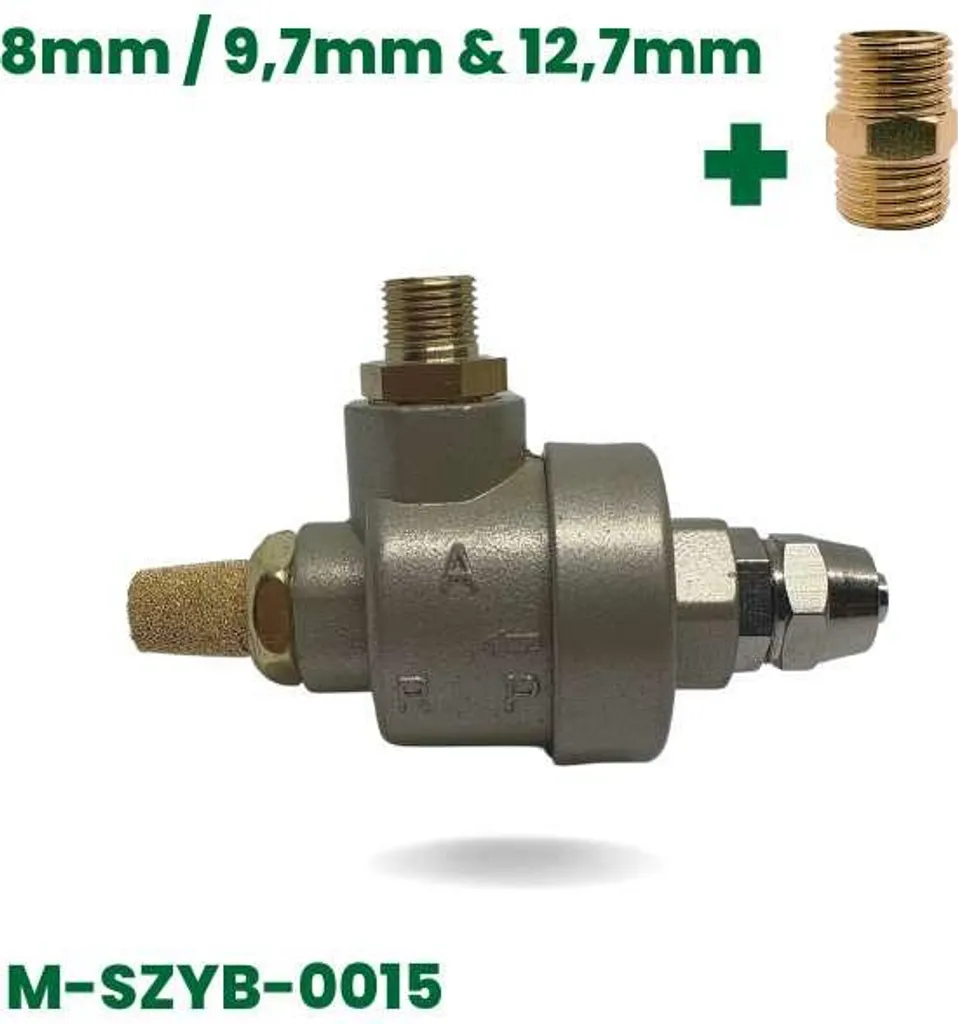 Vanne rapide Type I aluminium robuste, adaptateur double taille 8/12,7mm