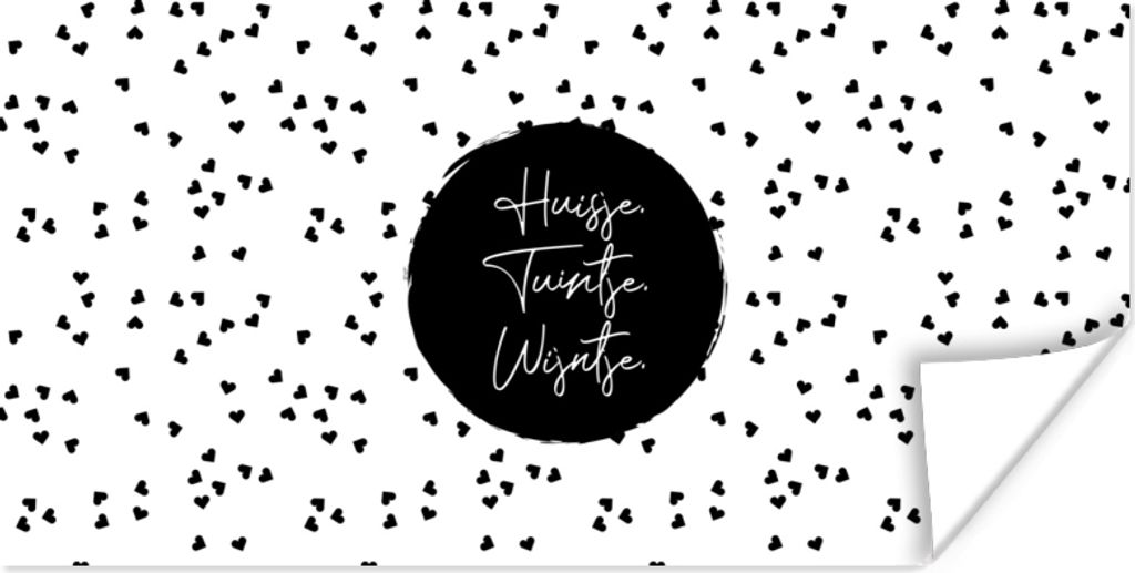MuchoWow Poster Zitate - Cottage. Garten. Wein. - Wein - Text 80x40 cm - Wanddeko