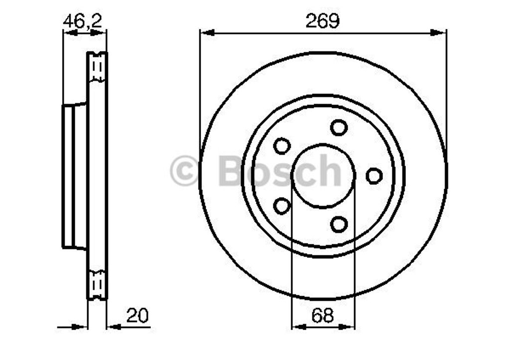 BOSCH Bremsscheiben (2 Stück) 0 986 478 316