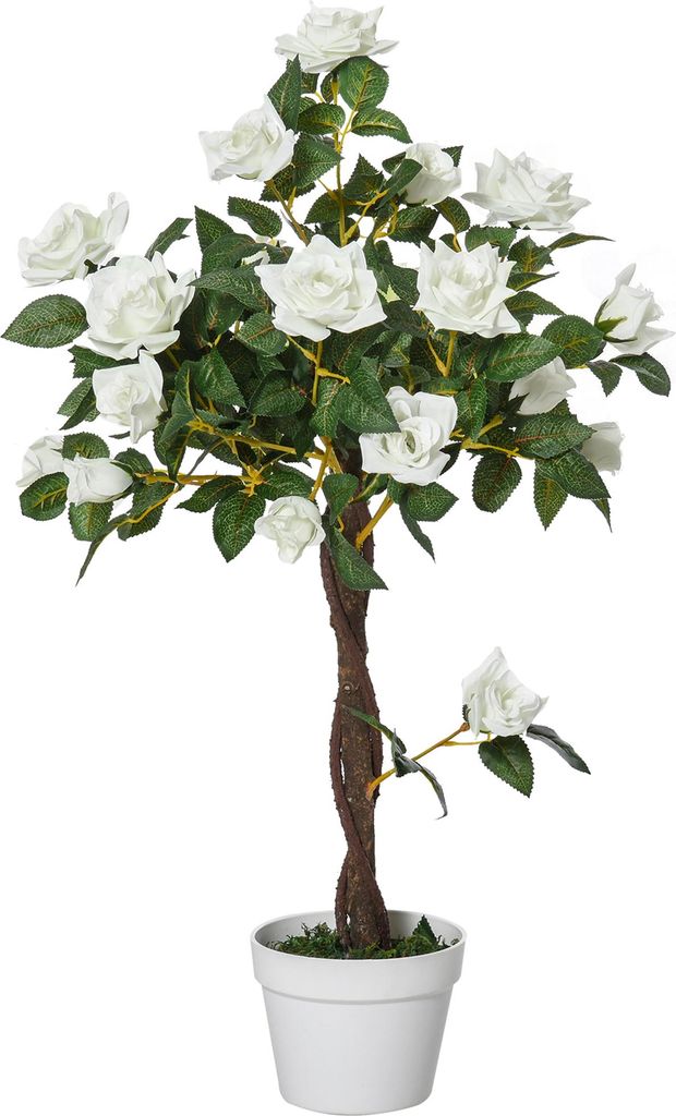 Kunstbaum, Künstliche Pflanze im Zementtopf, Kunstpflanze