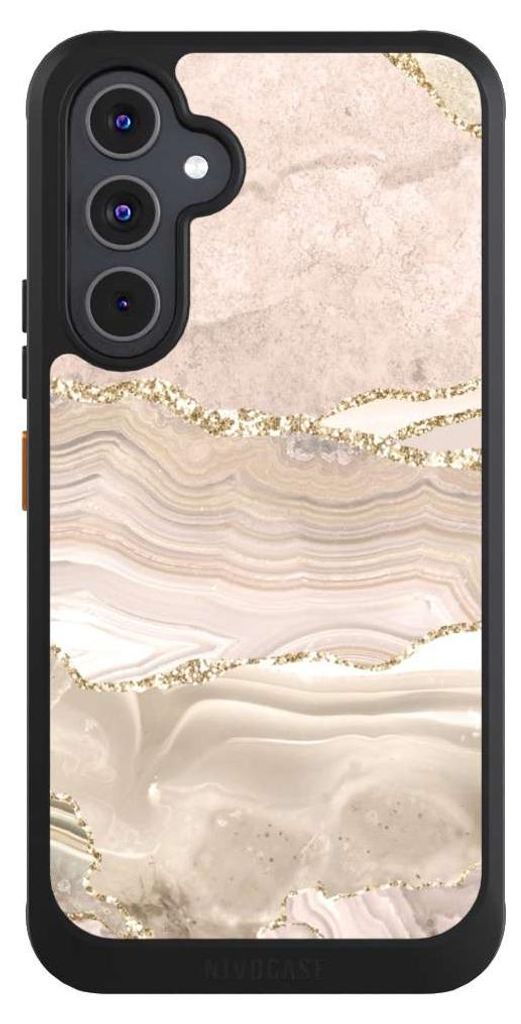 NIVOCASE Hülle für Samsung Galaxy A54 5G Handyhülle NIVOcore Case Schwarz Glitzer Look Marmor Utart