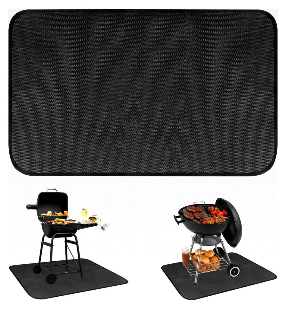 Feuerfeste Unterlage, 76 x 122 cm, Rechteckige Hitzeschutzmatte, Wasserdicht, Hitzebeständige Matte für Outdoor BBQ, Boden- und Rasen- sowie Camp...