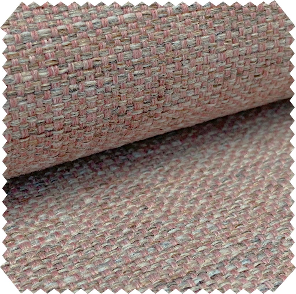novely MUDAU - Grob Gewebter Polsterstoff - Melierter Möbelstoff mit Flachgewebe - Pflegeleichte Meterware 1lfm - Farbe: DH-61 Rosa Beige
