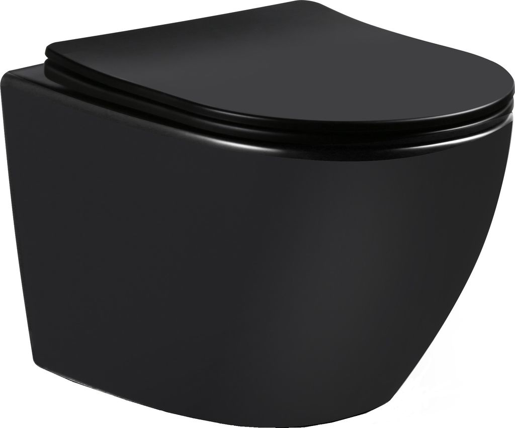 BB Wand Hänge WC Toilette WC-Set spülrandlos mit kurzer Produktbild 