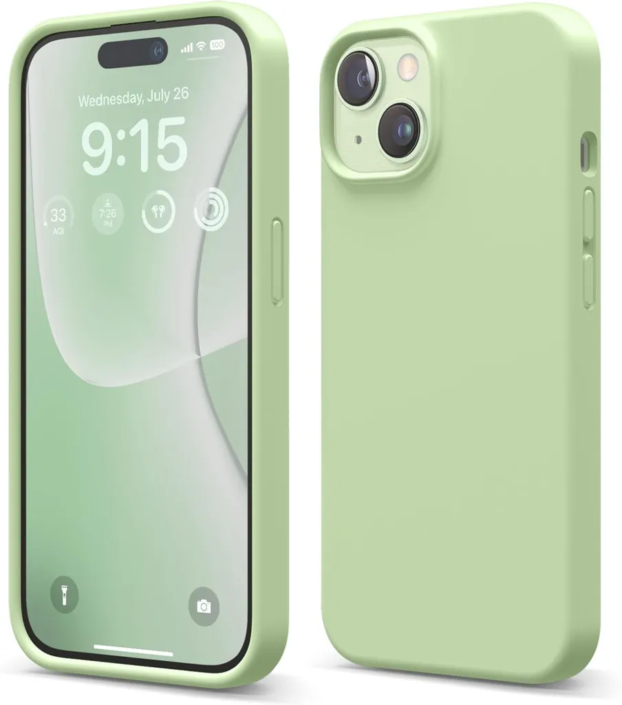 Custodia Silicone iPhone 15 Verde Pastello elago - Design Slim