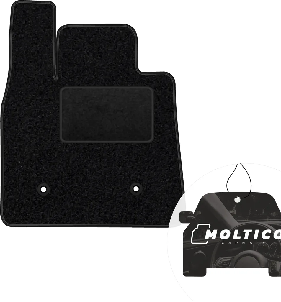 moto-MOLTICO tappetino conducente auto velours lato conducente tappetini auto nero tappetino conducente 1 pezzo adatto per Alfa Romeo Stelvio dal 2016