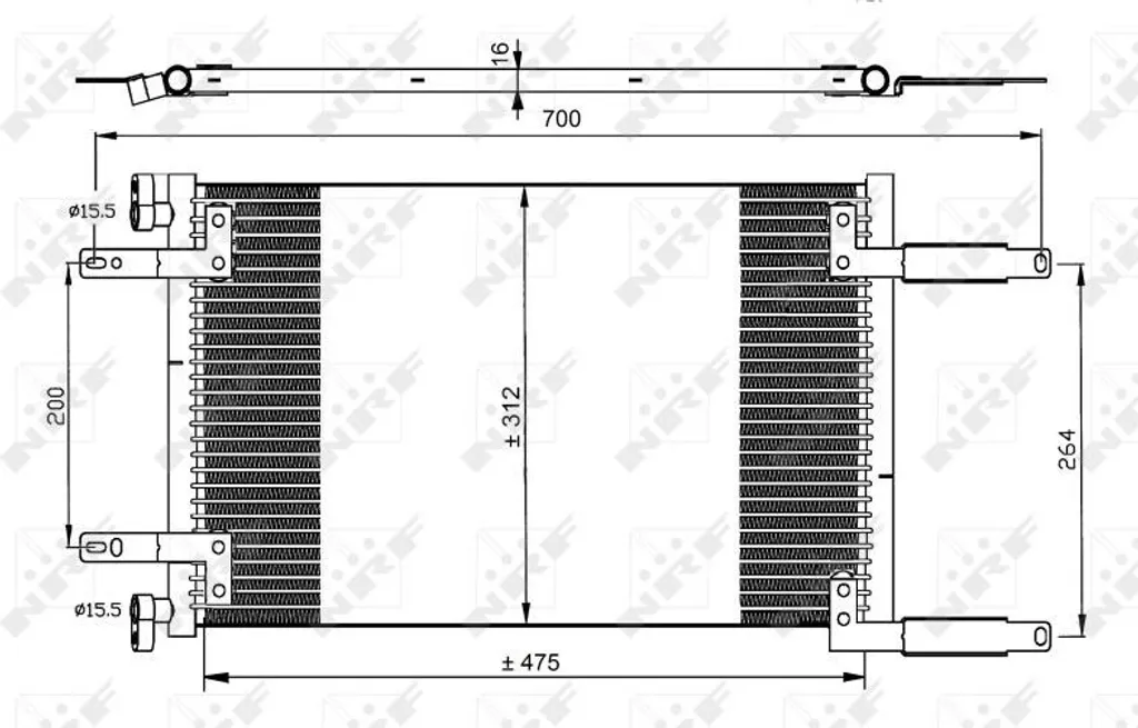 Réparer clim Fiat Doblo avec le condenseur NRF 35493 - OE 46736891