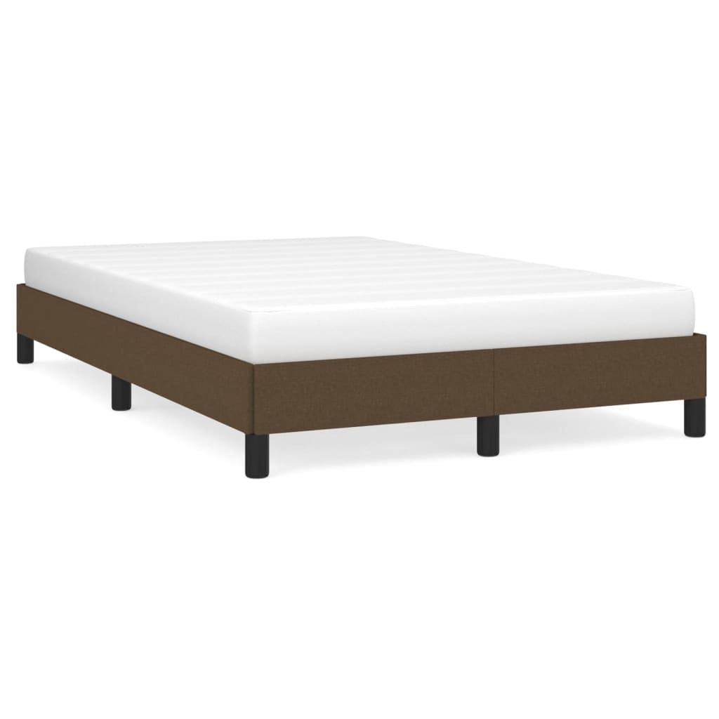 vidaXL Bettgestell ohne Matratze Dunkelbraun 120x190 cm Stoff