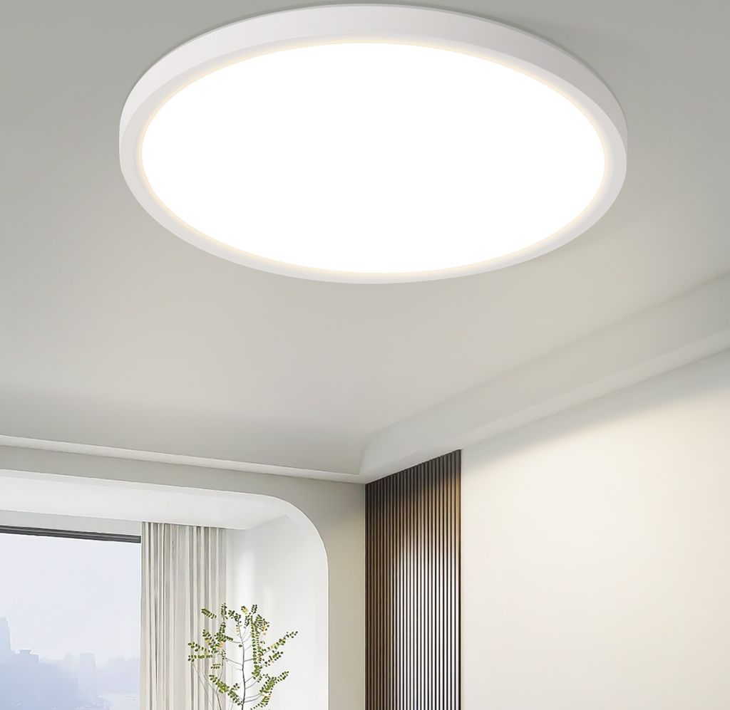 ZMH Deckenlampe LED Deckenleuchte Flach Schlafzimmerlampe 18CM Badezimmerlampe 15W Küchenlampe Schlafzimmer weiß Deckenbeleuchtung Flurlampe Deck...