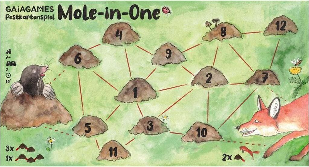 Mole in One Postkartenspiel – Bluff- & Taktikspiel für 2